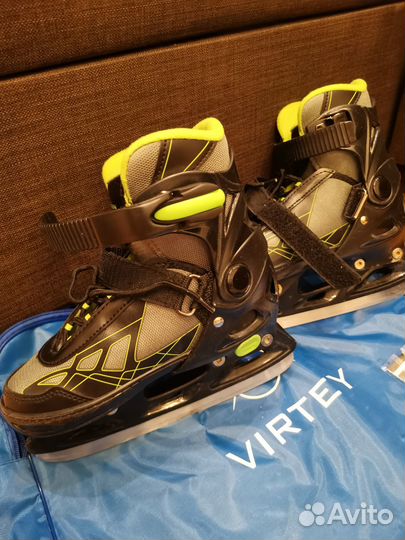 Коньки раздвижные + ролики Rush Action 33-36