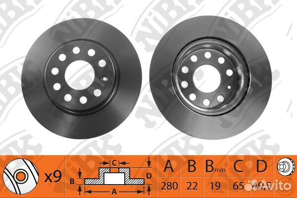 Диск тормозной NiBK RN1179 RN1179 NiBK