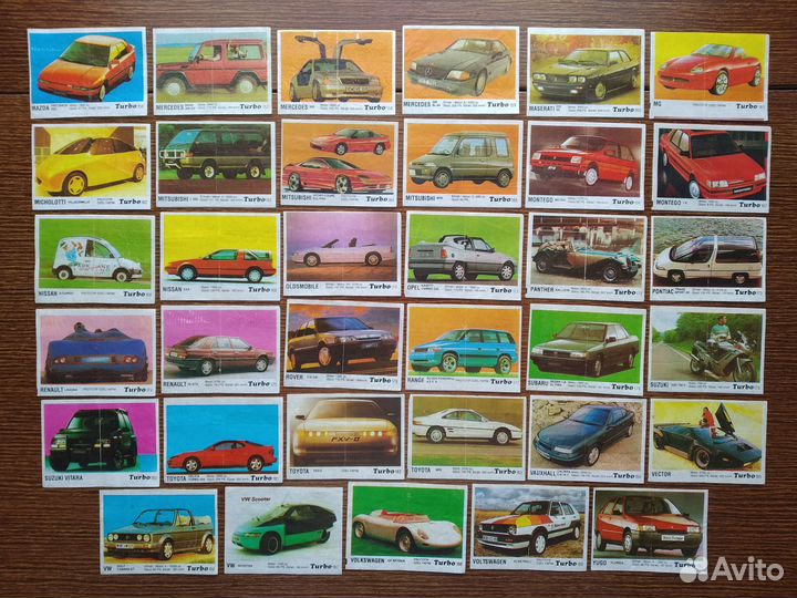 Вкладыши от жвачки Turbo