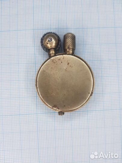 Зажигалка бензиновая круглая.(антикварная)