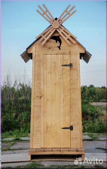 Дачный туалет с дельфином QAK