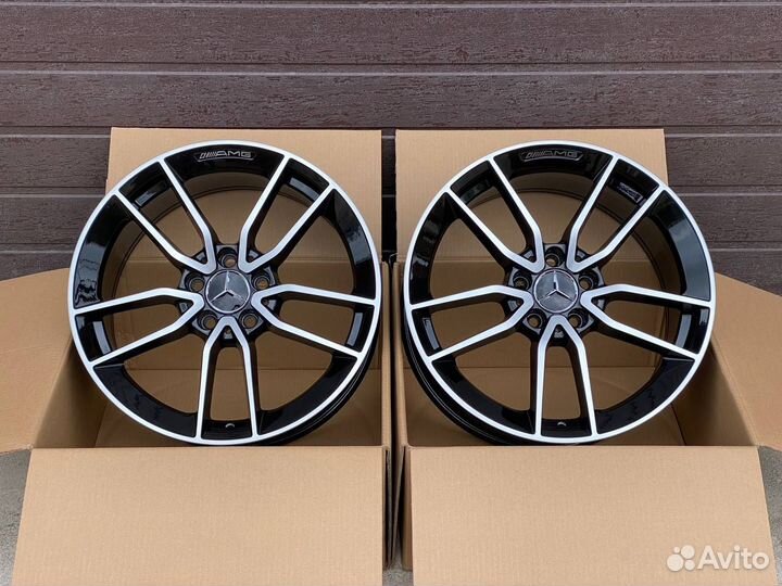 Диски литые Mercedes R21 5x112 Black Machined