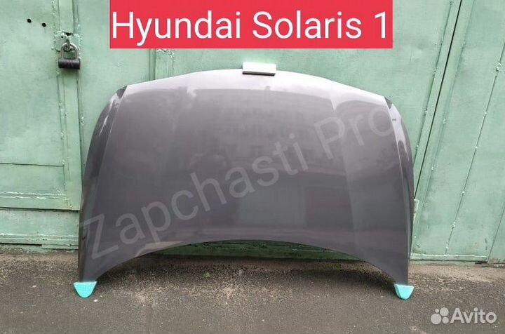 Капот на Hyundai Solaris 1 серый 2015 седан