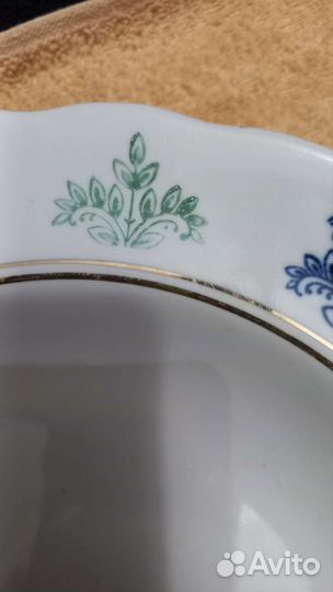 Тарелка глубокая. Фарфор.Коростень