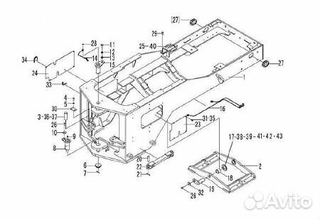 Гайка нижнего пальца сочленения - 29250001061 (sdl