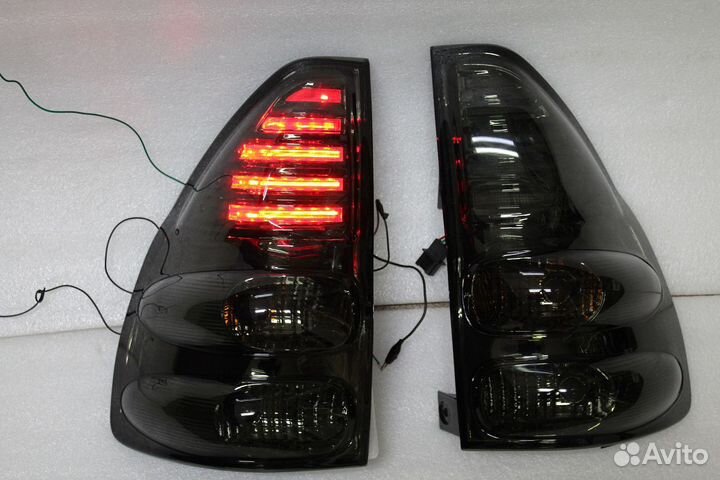 Prado 120 LED Стоп сигналы диодные Черные F4DZ9