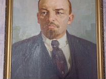 Портрет Ленина на холсте РСФСР