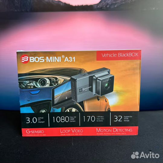 Видеорегистратор boss mini A31, Full HD, Микрофон (Арт.25948)