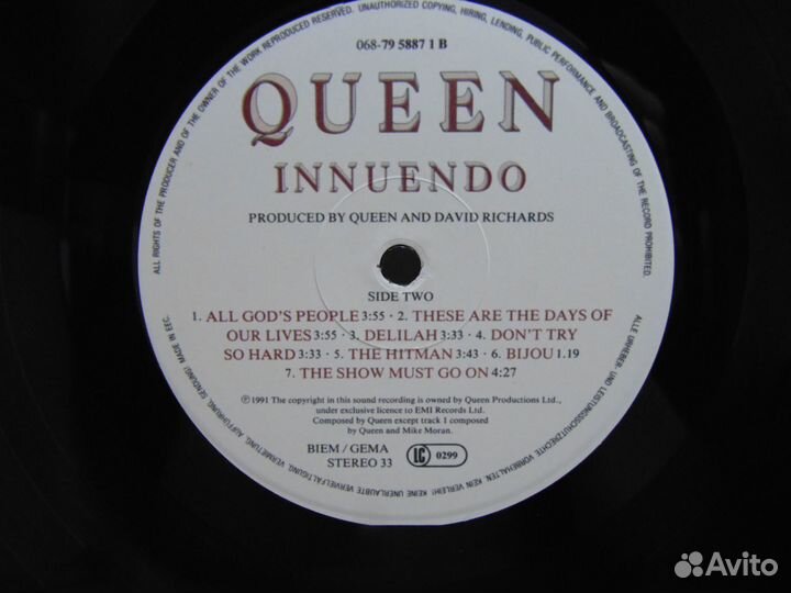 Виниловая пластинка Queen - Innuendo 1991 2020 LP