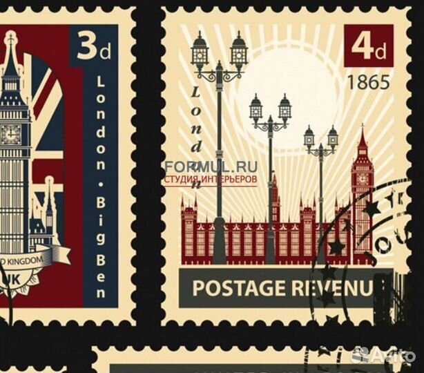 224118 Панно Pintdecor G1246 Francobolli London