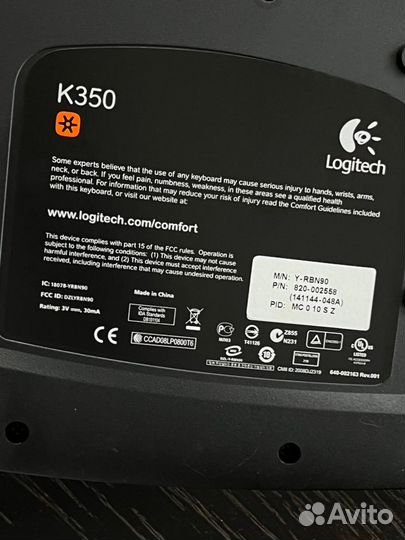 Клавиатура Logitech K350