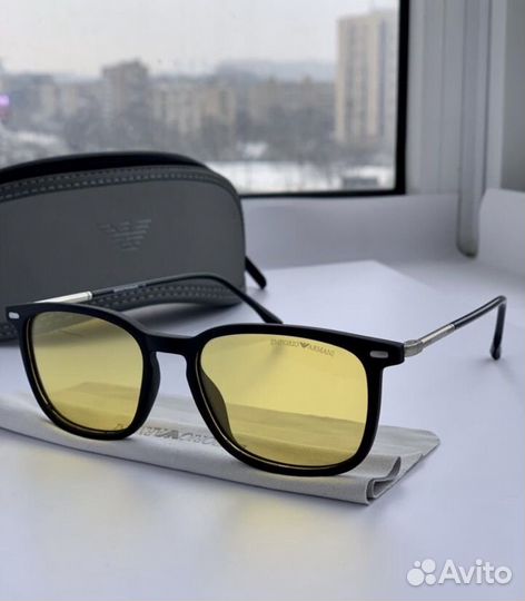 Очки Emporio armani желтые поляризационные