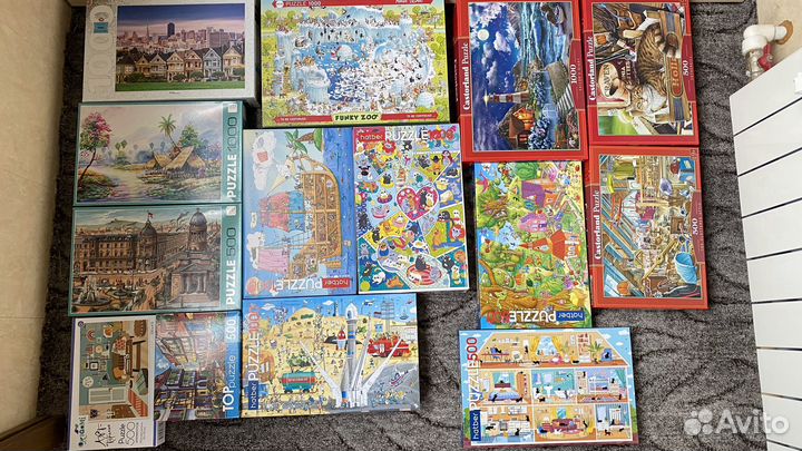 Пазлы 500 и 1000 деталей