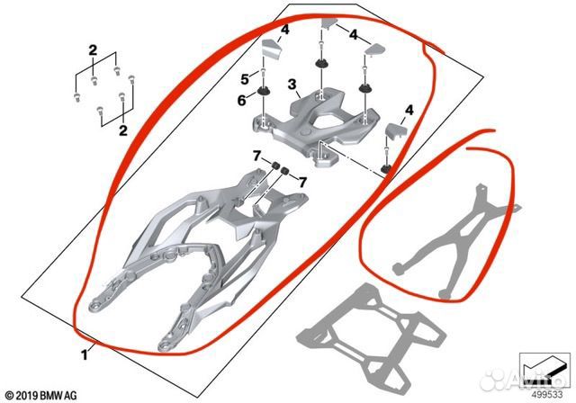 Багажник на bmw f900r