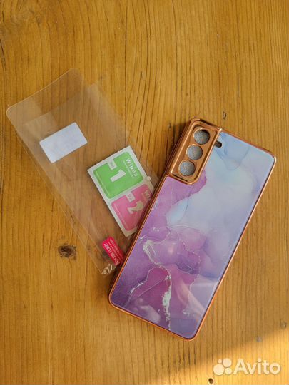 Чехол samsung galaxy s21 +защитное стекло
