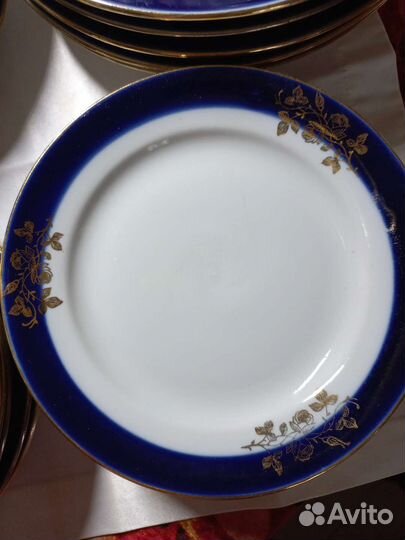 Тарелка, набор, сервиз. СССР. Дулево