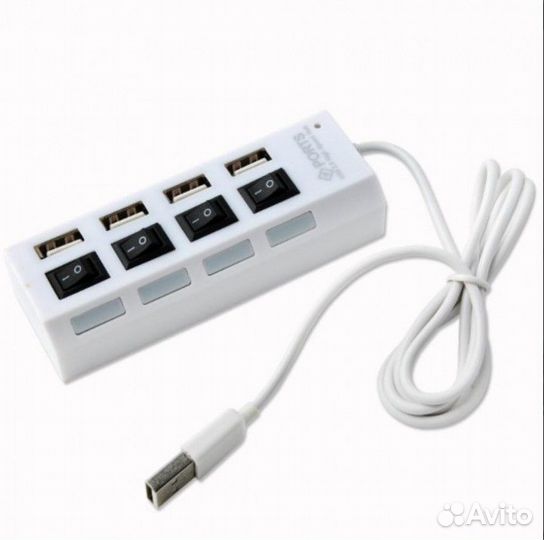 USB-концентратор Gembird UHB-U2P4-02, разъемов: 4