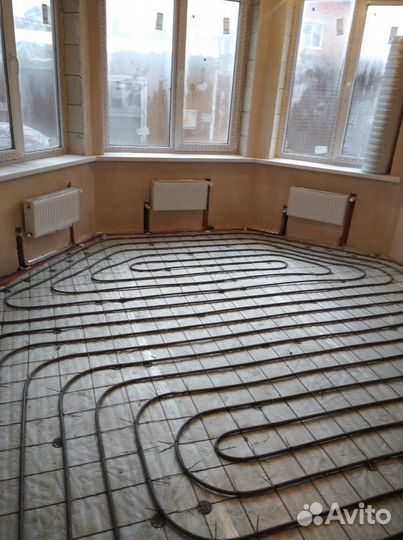 Монтаж систем отопления, установка теплых полов