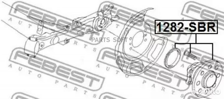 Febest 1282SBR 1282SBR к-кт подшипника ступ. зад\