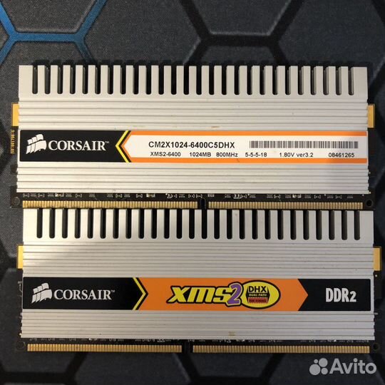 Оперативная память DDR2/Corsair XMS2 1 Гб/2 шт