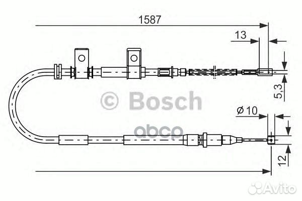 1 987 477 717 трос ручника правый Daewoo Lanos