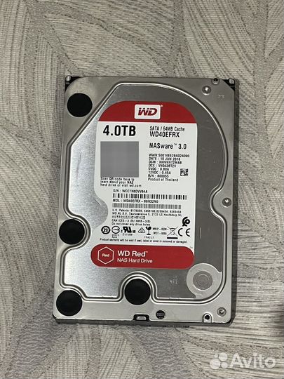 Жесткий диск WD40efrx 4Tb