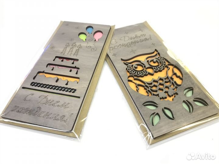 Открытки ручной работы из дерева