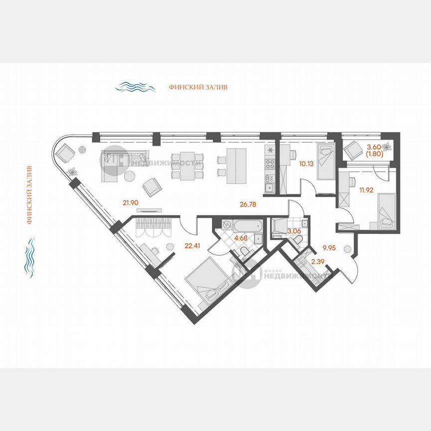 4-к. квартира, 115 м², 9/19 эт.