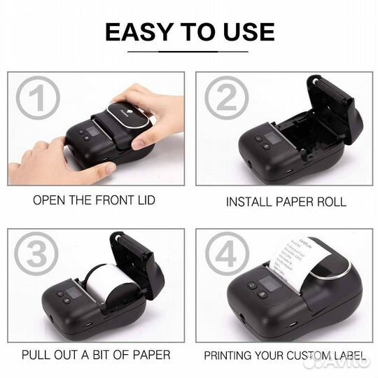 Термопринтер С bluetooth label maker
