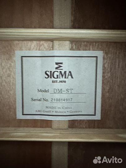 Гитара sigma dm st