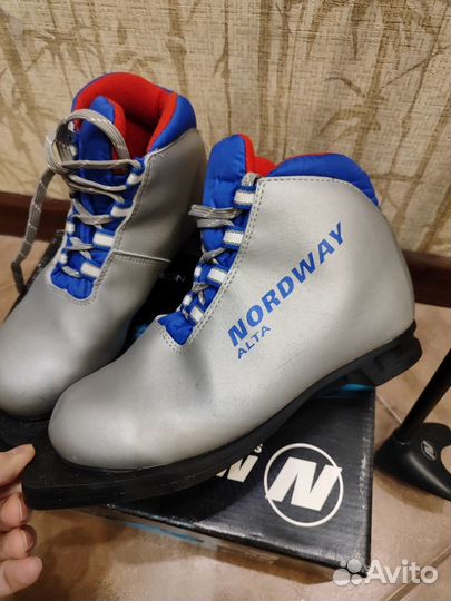 Лыжи беговые детские Nordway 160 + ботинки 35 р-р