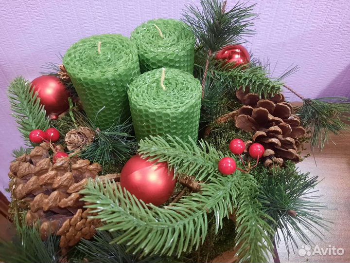 Свечи из вощины ручной работы