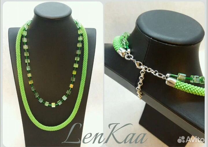 Жгут колье из бисера