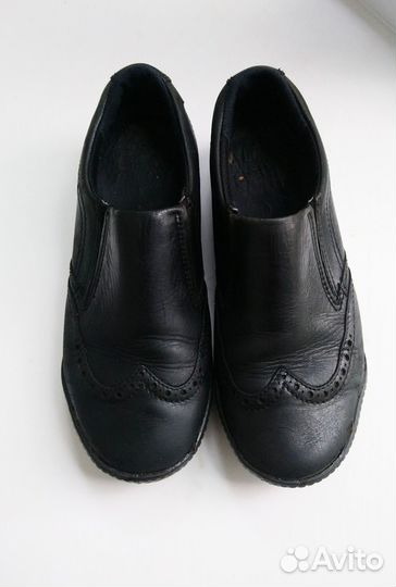 Туфли ecco на мальчика школьные кожа 22.5см