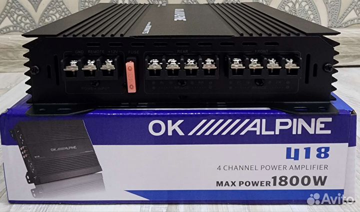 Усилитель alpine 418 (4 канала 1800watts)