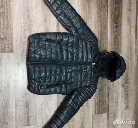 Кожаная куртка мужская зимняя 50 UF4M