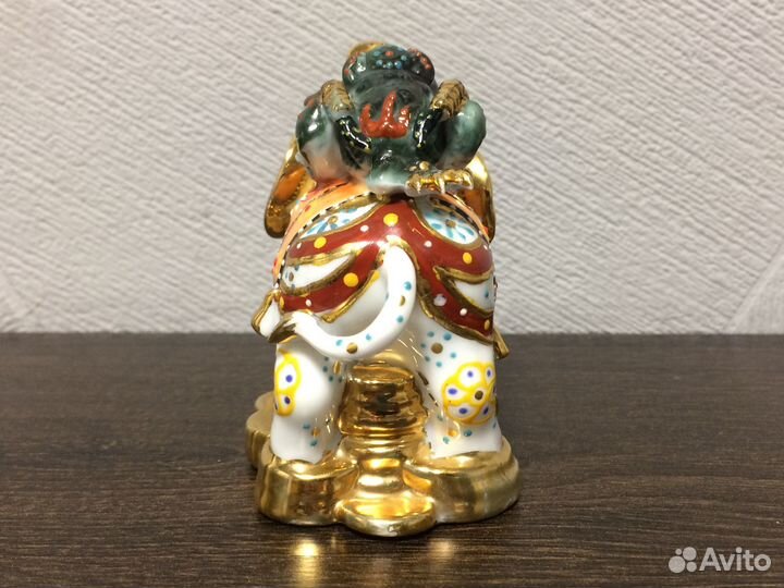 Статуэтка / Слон с жабой на спине / фэн-шуй