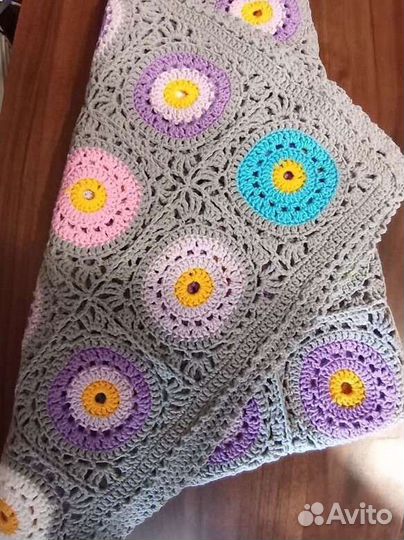 Плед детский вязаный ручная работа