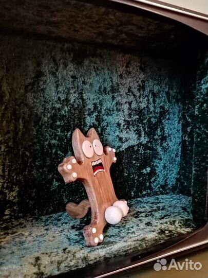 Кошачий домик в виде телевизора СССР