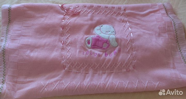 Плед детский вязаный