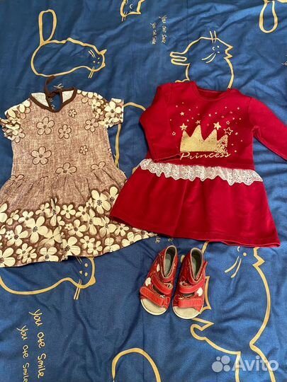 Большой пакет вещей на девочку (размер 74-80)