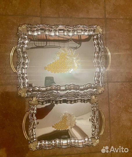 Подносы хромированные набор