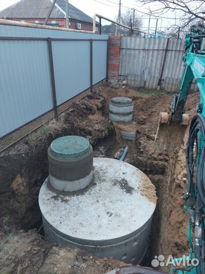 Установка септика из бетонных колец любой сложност