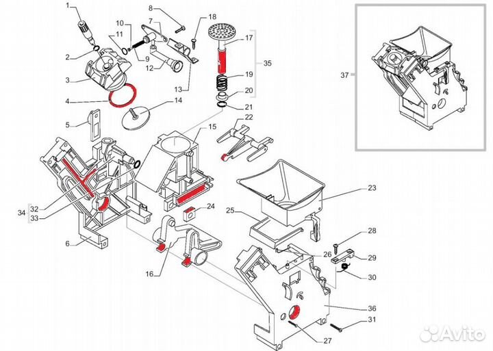 Комплект для то кофемашин Saeco/Philips/Delonghi