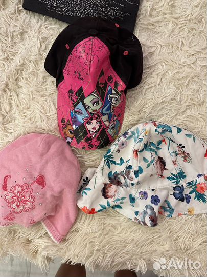 Шапочка, шарф, кепка, панама на 4-5 лет