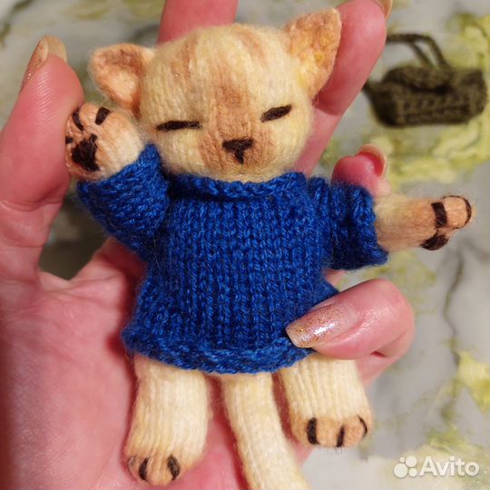 Спящий котенок. В комплекте с одеждой