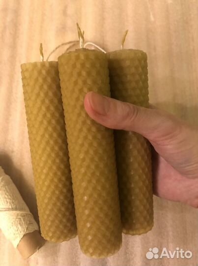 Свечи восковые медовые ручной работы, разные