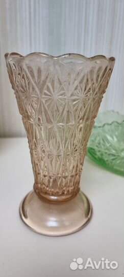 Ваза цветное стекло СССР