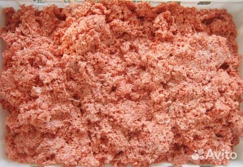 Фарш мясокостный, куриный, корм для кошек и собак