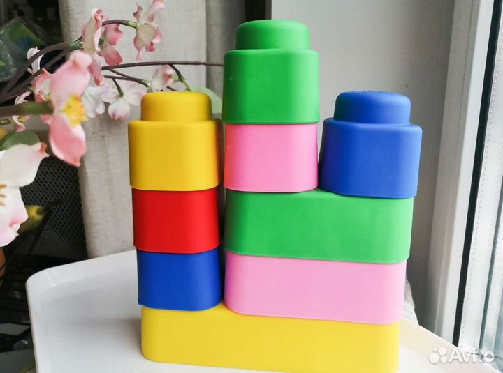 Мягкие кирпичики конструктор для малышей